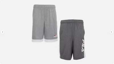 Fila Boys 2-Pack Active Shorts (Grey, Size Large 14/16) NWT - Изображение 1 из 2