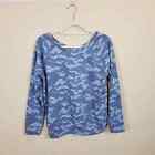 Bobi Blue Camo Raglan Sweatshirt Size S