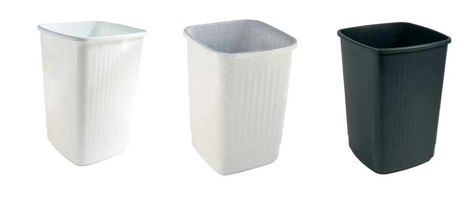 Bekaform Papierkorb 25 ltr Kunststoff Abfalleimer Mülleimer weiß,grau,anthrazit