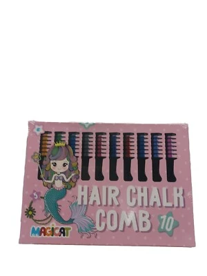 10 Colors Rainbow Hair Chalk Comb Safe  Washable For Girls Kids Halloween Party  - Image 1 of 4