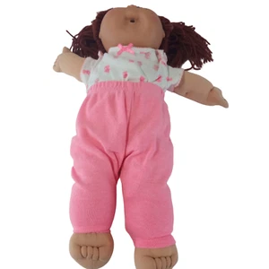 Cabbage Patch Kids Baby Doll 12" with Brown Yarn Hair & Pink Outfit - Picture 1 of 10