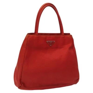 PRADA Hand Bag Nylon Red Auth BD335 - Picture 1 of 23