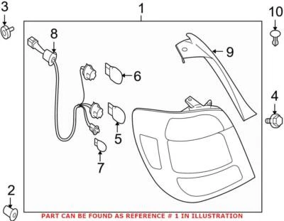 Conjunto de luz de seta traseira esquerda original do fabricante para Saab 32008664 - Imagem 1 de 2
