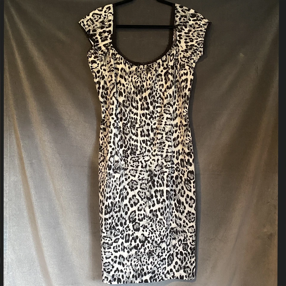 Vestido Switchblade Stiletto XXL Estampado Leopardo Rockabilly Bodycon Foto 1 de 4