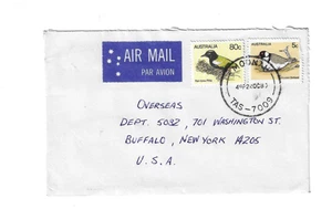AUSTRALIA 1980 Cover sent from Moonah Tas to U.S. - Picture 1 of 2