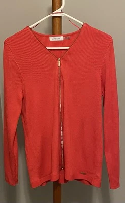 Cárdigan coral cremallera completa Calvin Klein para mujer ver medidas para la talla Foto 1 de 4