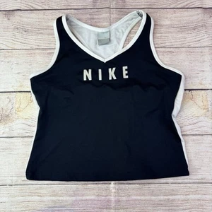 Vintage Nike Black Youth Racerback Tank L 12/14 Made in USA - Picture 1 of 8