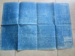 1938 - MANHATTAN GOLD DREDGING Co Blueprint Drawing MINING - WINCH - ASSEMBLY - Picture 1 of 3