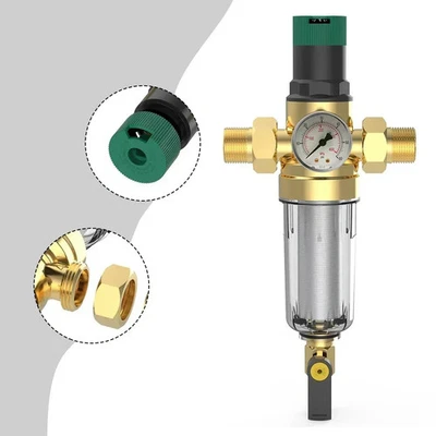 Rückspülfilter mit Druckminderer 1" 3/4" Vorfilter Wasserfilter Wasserreiniger ~ - Bild 1 von 4