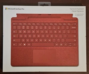 Housse clavier signature Microsoft Surface Pro (Pro 8/9/10/11/X) (rouge coquelicot) - Photo 1/7