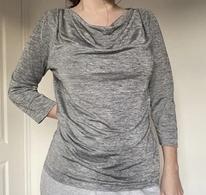 Silver shimmer Cowl neck Top - Picture 1 of 4