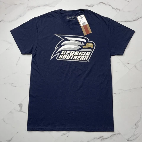 NWT Georgia Southern Eagles Blue Short Sleeve Logo T-Shirt Size Medium GATA GSU Cover