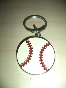 Baseball Ball Metal Keychain Key Ring Keychain  - Picture 1 of 2
