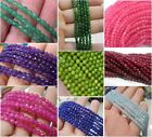 Natural 4mm Faceted Multicolor Jade Gemstone Round Loose Beads 15'' AAA