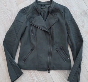 NEU ONLY Leder-imitat Biker-Jacke Gr 36 Herbst/Übergang PU-beschichtet Rock Punk - Bild 1 von 23