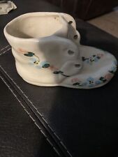 Vintage Conrad Ceramics Baby Shoe Bootie Planter Pink & Blue