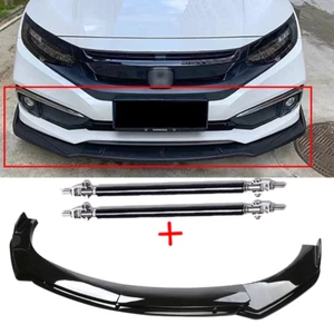 For Honda Civic 2016-2021 Front Bumper Lip Part Accessories Splitter Spoiler - Picture 1 of 15