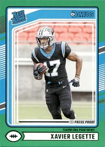Xavier Legette - Rated Rookie - 2024 Donruss - Green Press Proof #323 - Bild 1 von 2