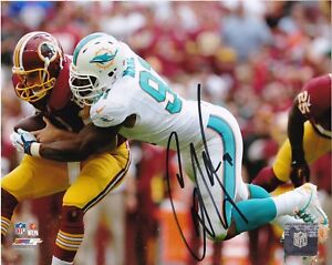 CAMERON WAKE  MIAMI DOLPHINS   ACTION SIGNED 8x10
