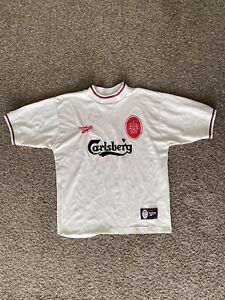Vintage Liverpool FC Reebok 1996-97 Away Soccer Jersey Football Shirt Size M