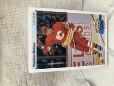 1990 Upper Deck Hockey #535 Stephane Matteau  Calgary Flames  YG, RC