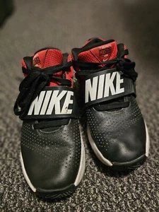  Nike Team Hustle D8 Mid Black University Red,size 5Y - Picture 1 of 9