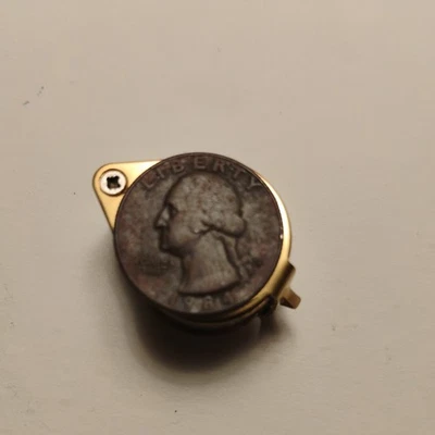 1984-p Washington Quarter ERROR RARO COLOR ROJO ¡Falta capa revestida en ambos! Lados Foto 1 de 4