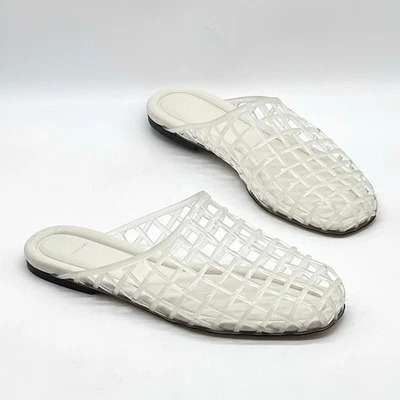 VINCE Barcelona Jelly Cage Mule Mujer 9 Blanco Transparente Sin Cordones Años 90 Minimalista NUEVO Foto 1 de 4