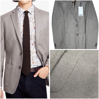 Abrigo Blazer Deportivo Bar Iii Para Hombres Calce Ajustado Tejido 40L Marrón Tostado Espiga Nuevo Con Etiquetas Foto 1 de 4