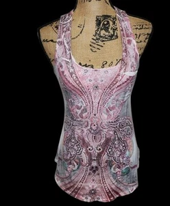 Canotta S-Twelve taglia MEDIA strass pizzo trasparente racerback made USA vacanze - Foto 1 di 6
