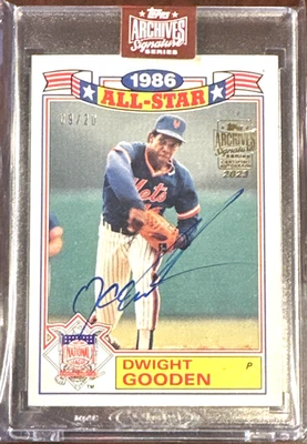 Serie Signature 2023 Topps Archives Dwight Gooden 1986 All-Star Auto/20 Mets Foto 1 de 3