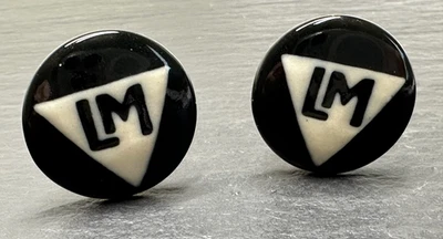 GEMELOS REDONDOS VINTAGE TONO DORADO BLANCO Y NEGRO LM SWANK M217 Foto 1 de 4