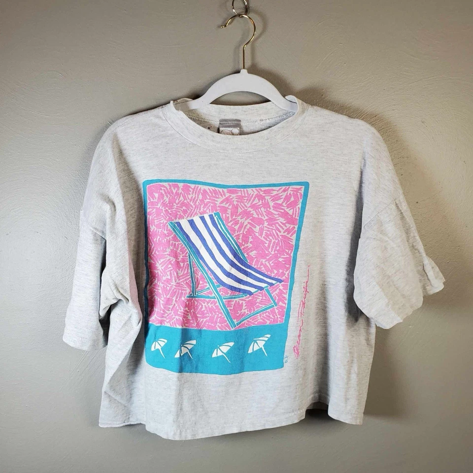 Camiseta De Colección Ocean Pacific Puntada Única Años 90 Surf Recortada Para Mujer XL - 2XL Y2K Foto 1 de 4