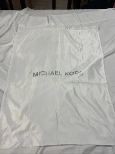 Michael Kors X-Large XL Kordelzug Staubbeutel Elfenbein mit Silber Logo 21,5”X 27” - Bild 1 von 8