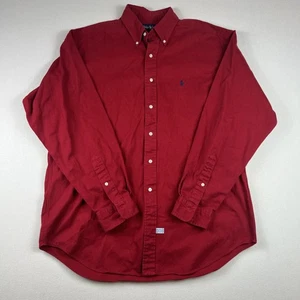 Ralph Lauren camicia uomo grande rossa con bottoni classica manica lunga 100% cotone - Foto 1 di 7