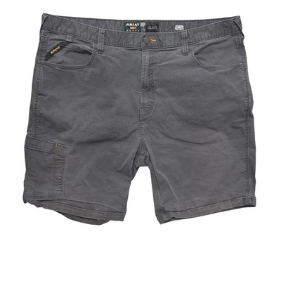 Ariat Men's Rebar M4 Relaxed Fit Work Shorts 42 Gray Utility Carpenter Pockets - Image 1 of 4