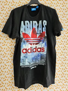 Tee Shirt Adidas Noir Street trefoil Black Coton Homme Vintage - M - Picture 1 of 7