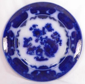 Cashmere Flow Blue Luncheon Plate Francis Morley & Co. Antique As Is - Picture 1 of 7