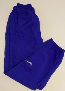 Vintage Nike Track Pants Lined 90s Nylon Purple Size LARGE Windbreaker - Picture 1 of 7