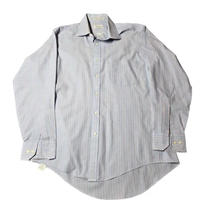 Vintage 80s Van Heusen Dress Shirt Mens 15.5 32/33 Blue Striped Allyn St George - Picture 1 of 7