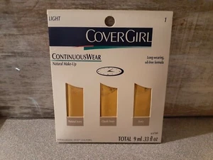 CoverGirl Continous Wear Oil Free Long Lasting Foundation Make Up 3 Pack- Light - Picture 1 of 1
