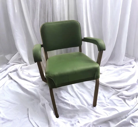 Vintage INDUSTRIAL OFFICE CHAIR desk tanker arm mid century modern steel 1960’s Cover