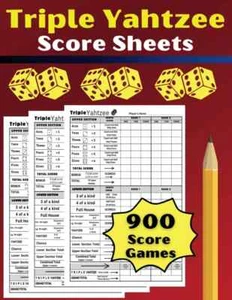 Triple Yahtzee Score Sheets: Large Score Pads with 900 Score Games, For Scorekee - Picture 1 of 4