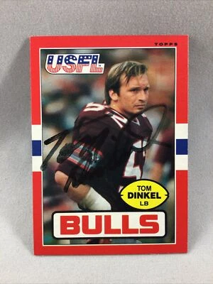Tom Dinkel -Kansas- Jacksonville Bulls Autographed USFL Card. - Image 1 of 2
