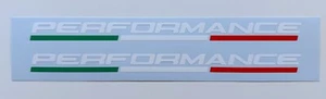 ADESIVO ADESIVI DUCATI PERFORMANCE + TRICOLORE COPPIA CM.25 PRESPAZIATI BIANCO - Foto 1 di 3