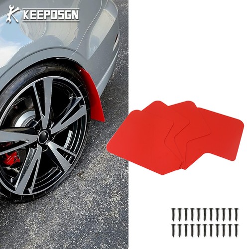 4pcs Red Mud Flap Splash Guards Mudguard Body Kit For Audi RS3 RS4 S3
