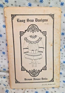 Vintage 1985 Brown House Puppen Muster BHD 110 Junge Taufanzug 18"-19" Puppe - Bild 1 von 2