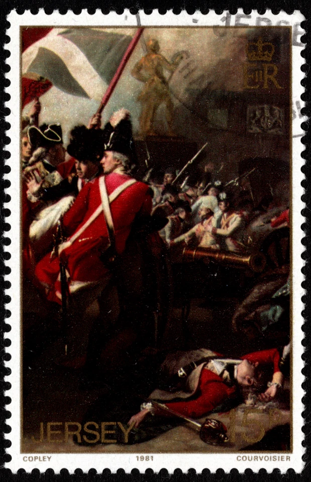 Jersey Stamp Scott # 244 Used VF w Light Cancel - 15p Battle of Jersey Issue - Image 1 of 1