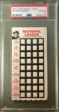 1967 TOPPS PUNCH-OUTS ORLANDO CEPEDA PSA 4 ST.LOUIS CARDINALS TEST ISSUE