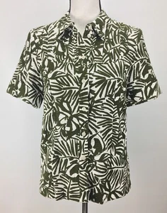 Kate Spade Button Down Shirt Women's Size 4 Short Sleeve Orchid Print NWT J1231 - Picture 1 of 5